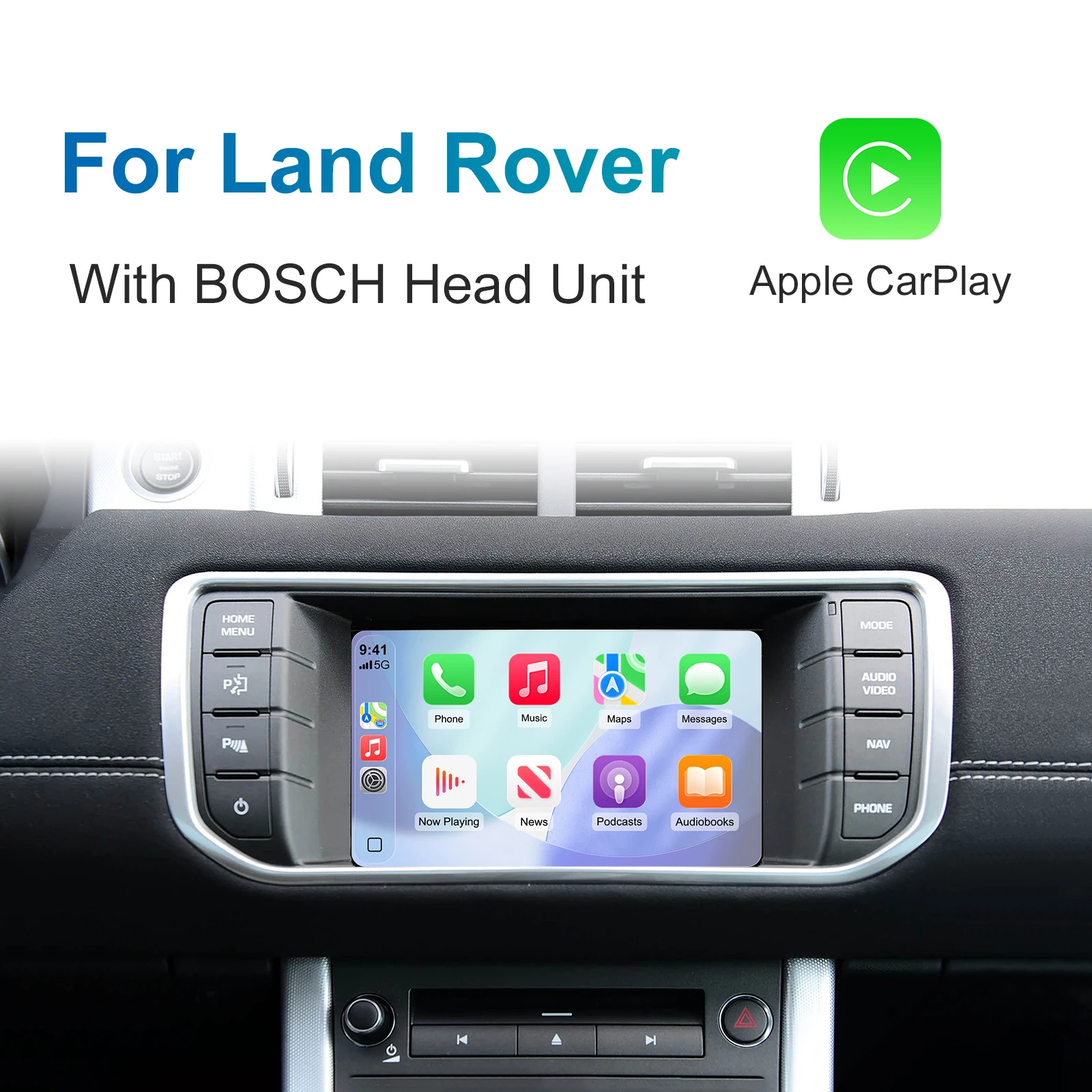Wireless CarPlay Android Auto Retrofit Kit Decoder Box CarPlay Interface for Lander Rover Ranger Rover Evoque Discovery Freeland