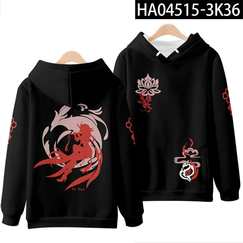 Anime Honkai Impact Cosplay Costume Aesthetic Oversized Hoodie Harajuku Sweatshirts Men Unisex Wram Long Sleeve Kawaii Clothes