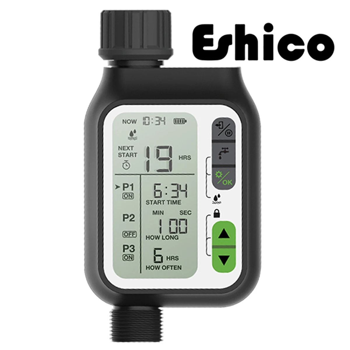 Eshico Professional Design Of Rainwater Sensing Outdoor Garden Sprinkler Home Electronic Irrigation Water Timer