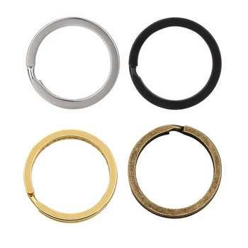 10/20 יח'\אריזה 20/25/28/30mm עגול מחזיקי מפתחות פיצול טבעת (לא יימוג) מפתח טבעות עבור תיק רכב Keychain תכשיטי ביצוע ממצאי
