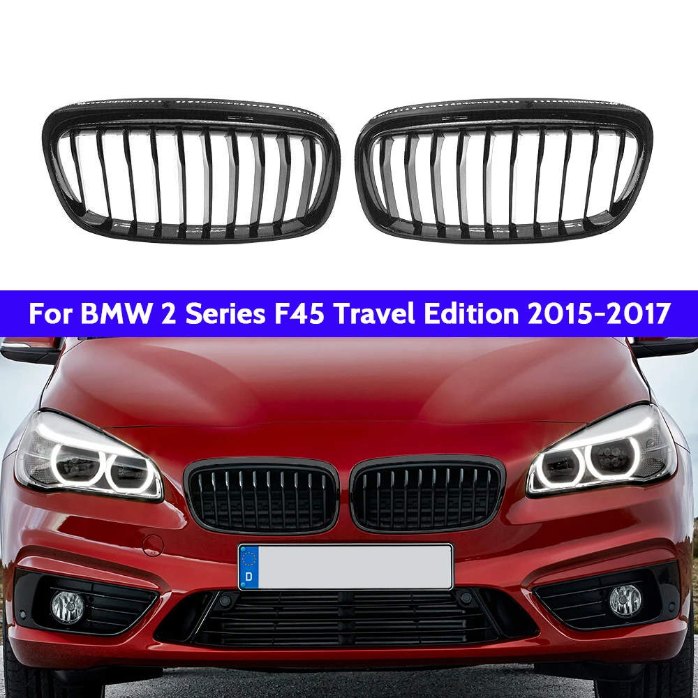 For BMW 2 Series Travel Edition F45 2015-2017 Car Front Grill Kidney Grilles Single Slat Line Racing Grill Replacement Part