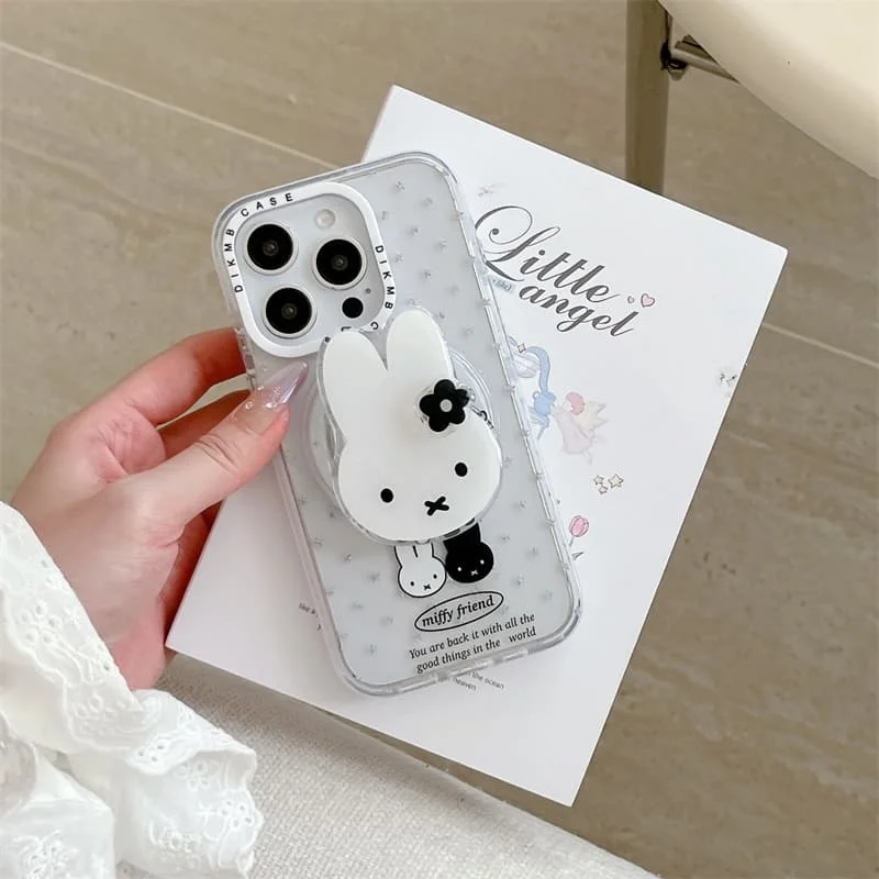 

Милый чехол для телефона Miffy Magnetic Magsafe с беспроводной зарядкой для iPhone 13 14 15 16 17 Pro Max, вращающийся магнитный чехол Miffy ﻿ ﻿ ﻿ ﻿