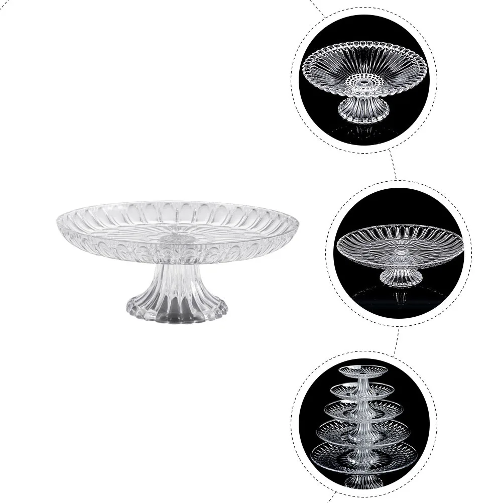 

Acrylic Fruit Tray Transparent Dessert Stand Multi-Tier Cake Holder for Wedding Party Birthday Gathering Decorative Serving