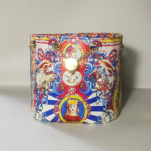 Imagen 2 del producto Bolso tipo cubo para mujer, bandolera informal de gran capacidad, bolso de hombro con cadena de lujo, novedad de 2024