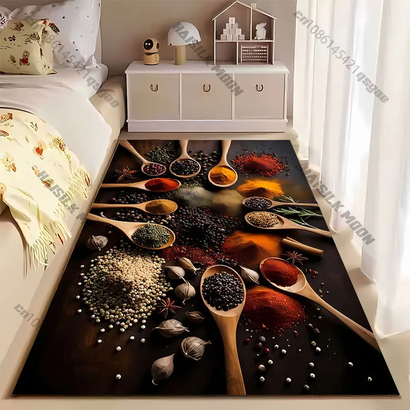 Variety of colorful spices carpet Yoga living room room decor children's crawling mat doormat area rug games mat