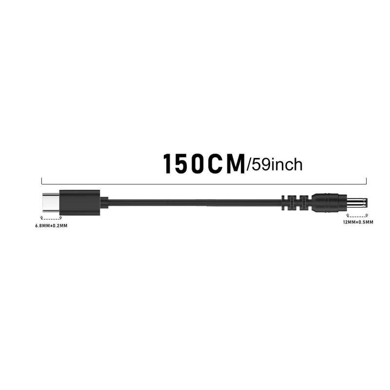 UsbC To 5.5x2.5mm Converter USB Power-Boost Line 12V PD Trigger Cable 3.5x1.35