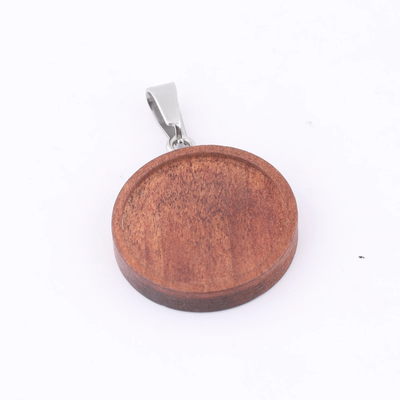 10pcs 20mm wood cabochon base setting blanks diy bezel pendant trays for necklace jewelry making