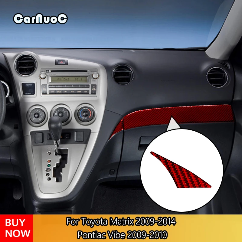 Passenger Glove Box Carbon Fiber Interior Red Stickers For Toyota Matrix 2009-2014 Pontiac Vibe 2009-2010 Car Interior Accessori