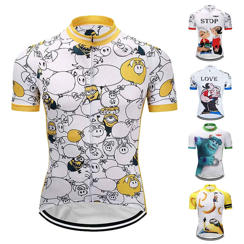 Crossride 2022 Funny Cycling Jersey Summer Mountain Bike Clothing MTB Bicycle Clothes Mens Short Maillot Roupa Ropa De Ciclismo