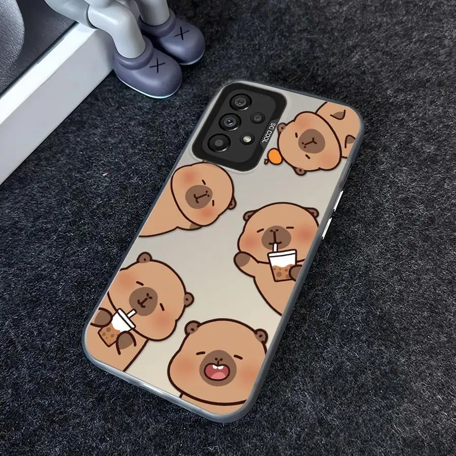 Cute Cartoon Capybara Case for Samsung Galaxy A72 A32 A36 A12 A25 A73 A54 A23 A71 A13 A17 A52 A14 A56 A16 A34 Phone Cover