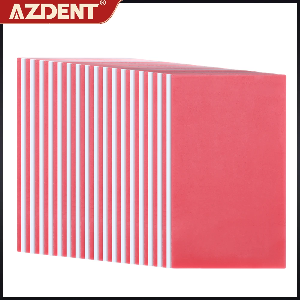 

18PCS AZDENT Dental Base Plate Wax Molding Casting Red Wax Sheet Denture Utility Bite Casting Lab Dentist Auxiliary Material
