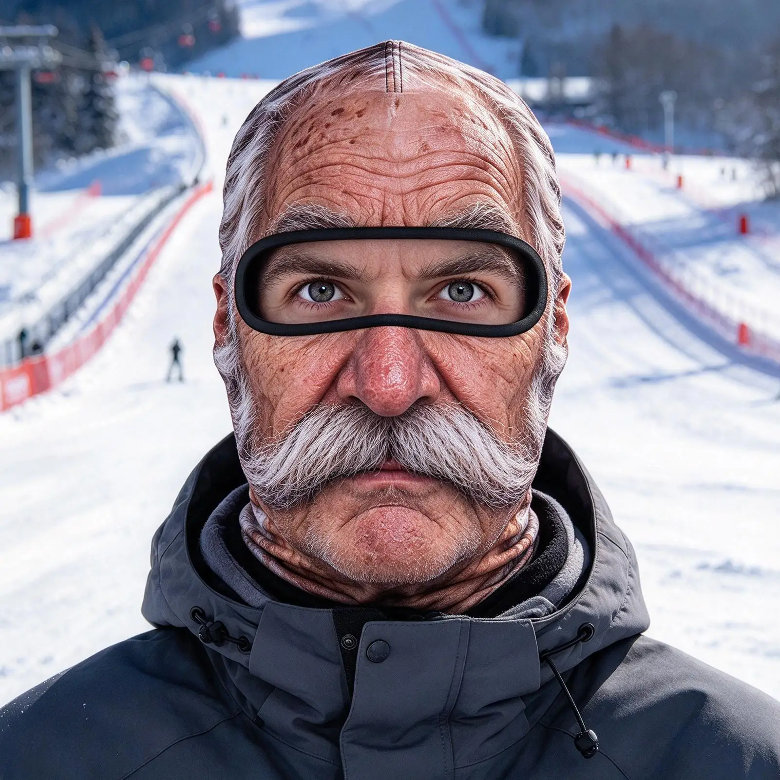 Funny Ski Masque Full Head Neck Cover Windproof Helmet Liner Funny Face Cover For Winter Cold Weather Outdoor Motorcycle Bike