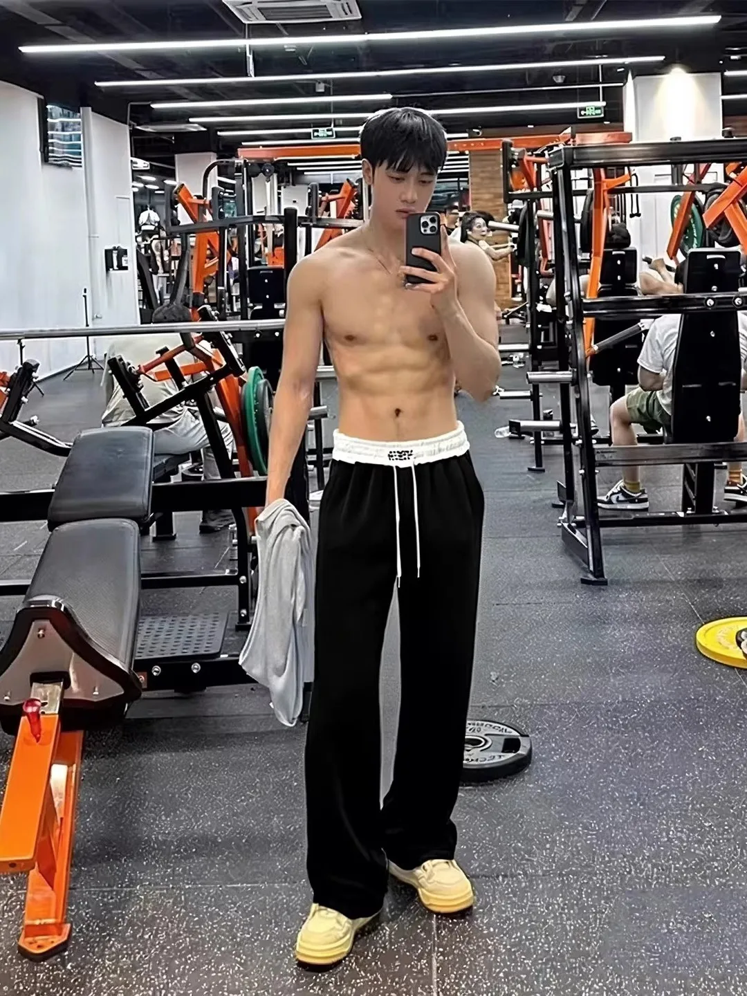 

Мужские спортивные штаны для фитнеса с подкладкой American Sle, зимние повседневные драпированные тренировочные спортивные штаны Cleanfit, прямые штаны