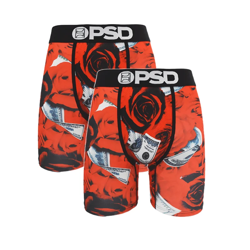 2pcs Men Underwear Boxers Printed Male Panties Lingerie Men Underpants Boxershorts Trunks Plus Size Breathable Seamless