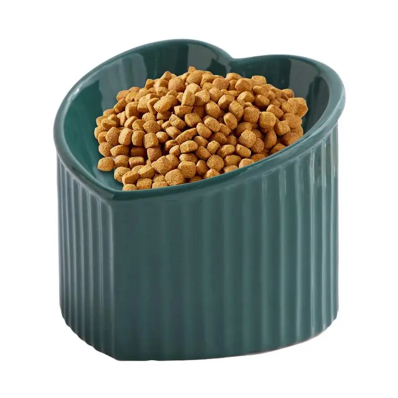 Pet Food Bowls For Cats Inclined Ceramic Bowl Cat Water Feeding Elevated Porcelain Pet Feeder Bowl Feeding Dish Kitten Water toy