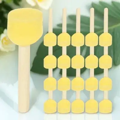 

20 Pcs PAINTING BRUSH Sponge for s Set s Brushes Wood Toddler Sponges