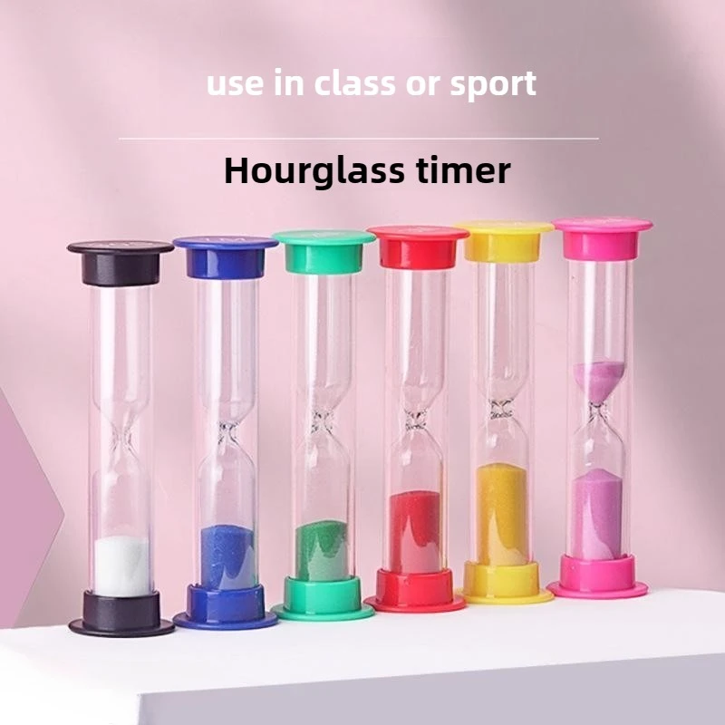 Colorful Plastic Hourglass Timer – Anti-Fall Sand Clock for Kids, Study Timer, Desk Decor, Student Gift Sand Watch