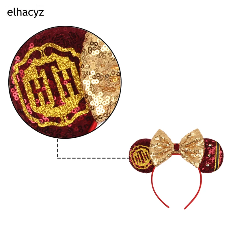 The Lion King Mickey Mouse Ears Headbands For Kids Mufasa Simba Hairbands Girl Pumbaa HAKUNA MATATA Sequins Bow Hair Accessories view 4