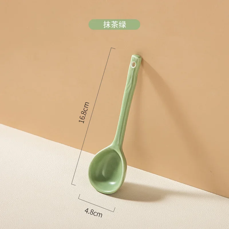 1Pc Ceramic Spoons, Cute Soup Spoons, Household Utensils