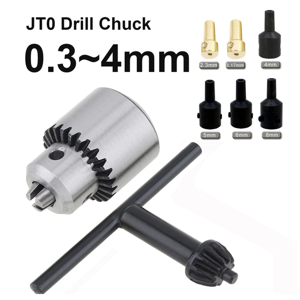 0.3-4mm JTO Uchwyt wiertarski z uchwytem 1/4'' Średnica otworu wewnętrznego Klucz sześciokątny z adapterem JT0 do wiertarki elektrycznej DIY