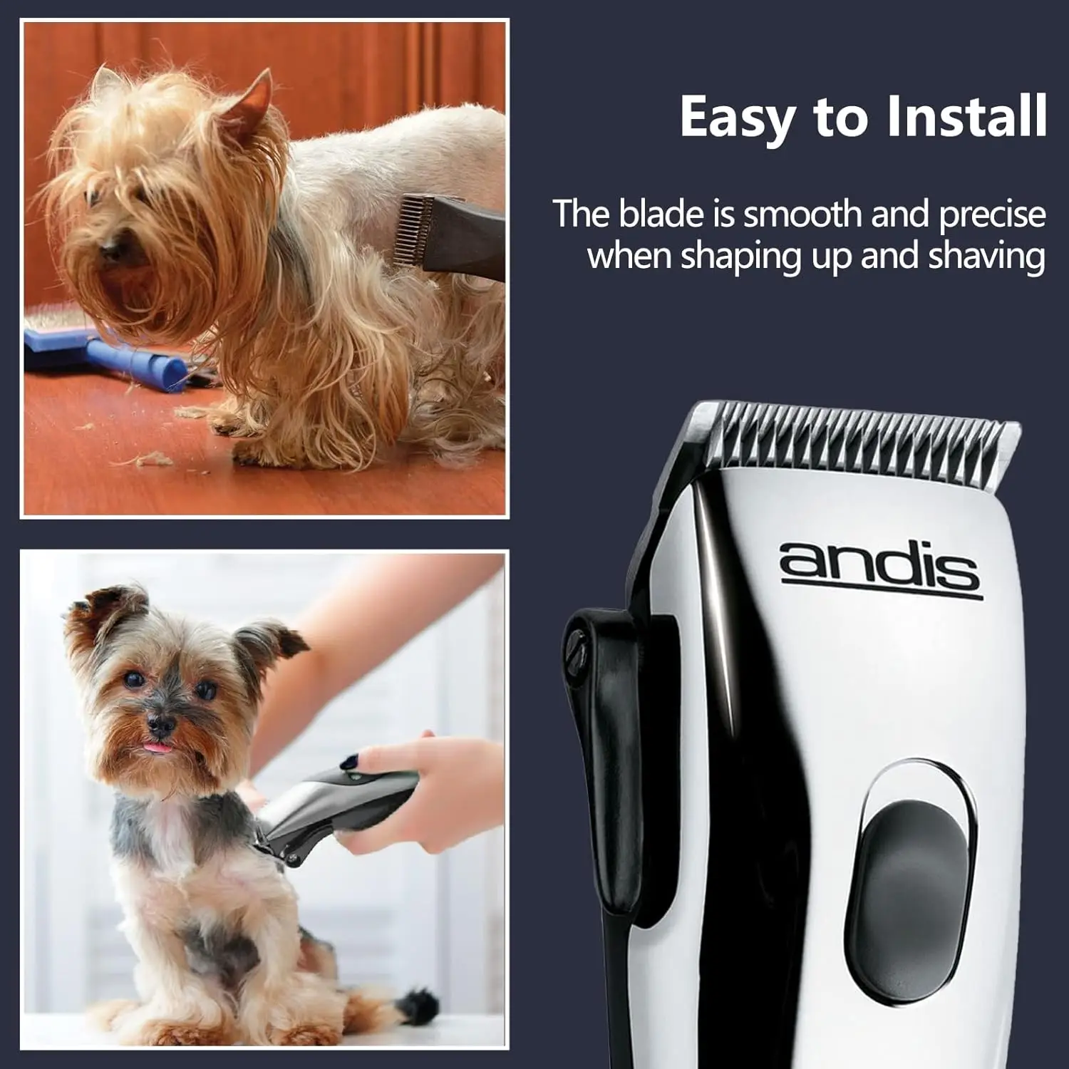 شفرة بديلة من الفولاذ المقاوم للصدأ لـ Andis masters ، speedmasters Clippers ، من أندي ماستر