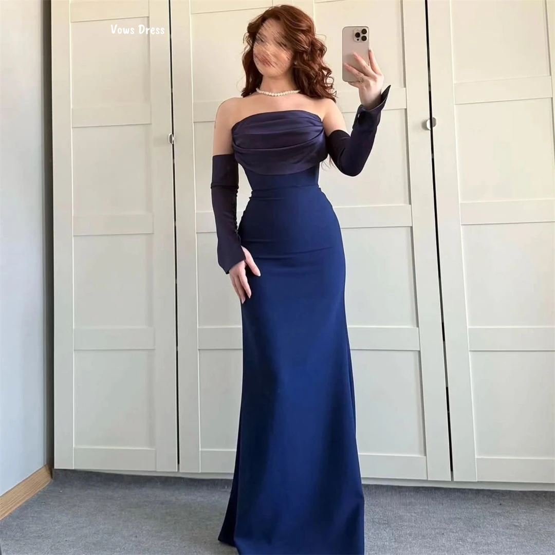 Vows Line A Jurken Galajurk Satijnen Doek Robe Soiree Op maat gemaakte avondjurken Vrouw Elegante luxe galajurk 2025 Feest