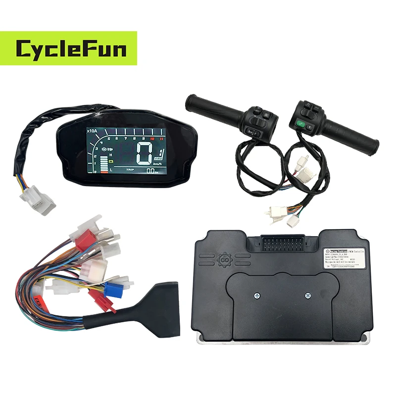 Powerful FarDriver ND72680/ND72450 V2 Sine Wave Controller With DKD Display And T08 Throttle For Electric Motorcycles Scooter