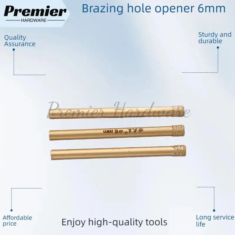 

1 шт. золотое алмазное сверло кольцевая пила плитка стекло мрамор стекло резак для отверстий сверло 6 мм