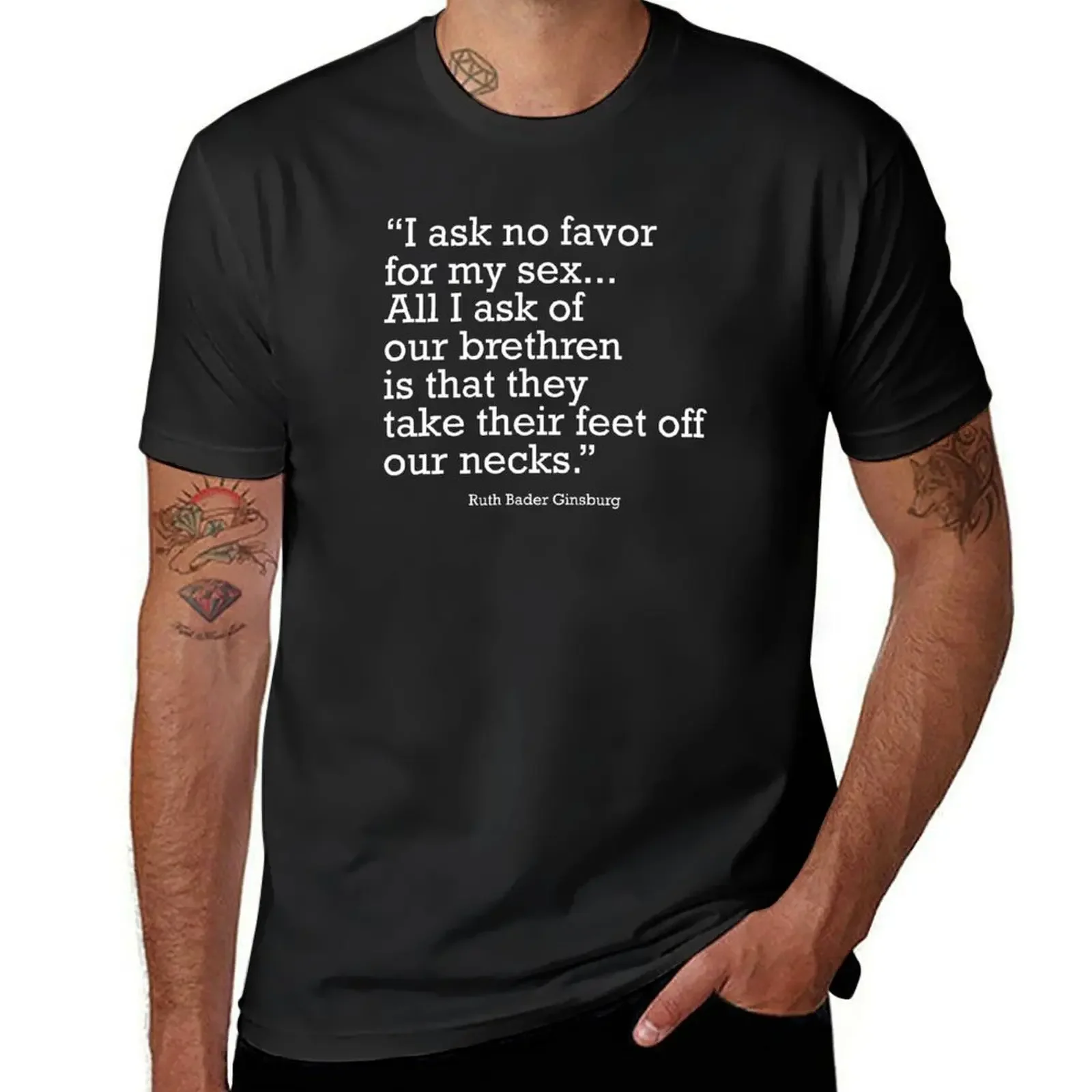 I ask no favor for my sex...All I ask of our brethren is that they take their feet off our necks T-Shirt