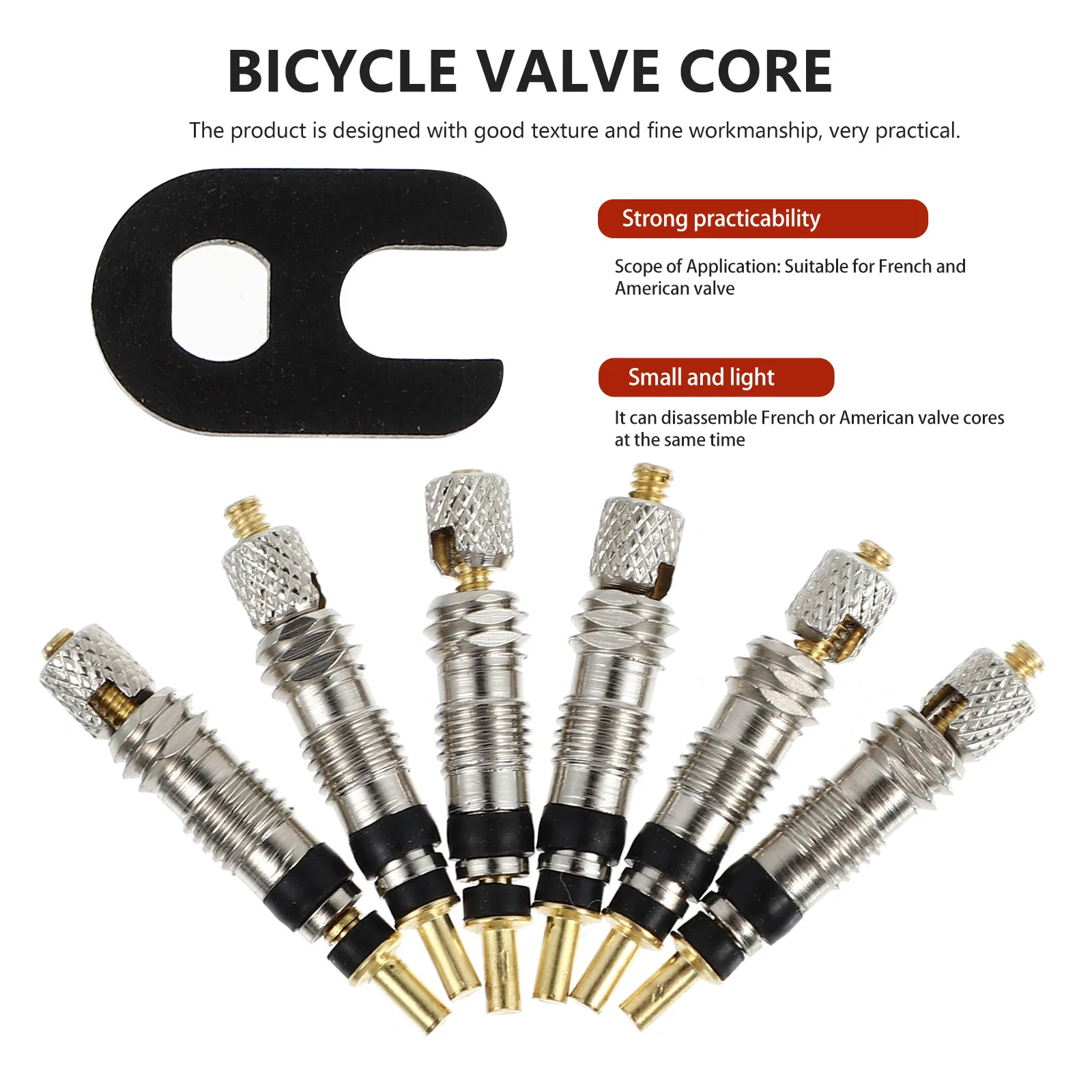 

Bike Replacement Tubeless Core French Valve Bicycle Removable Tools for Tire