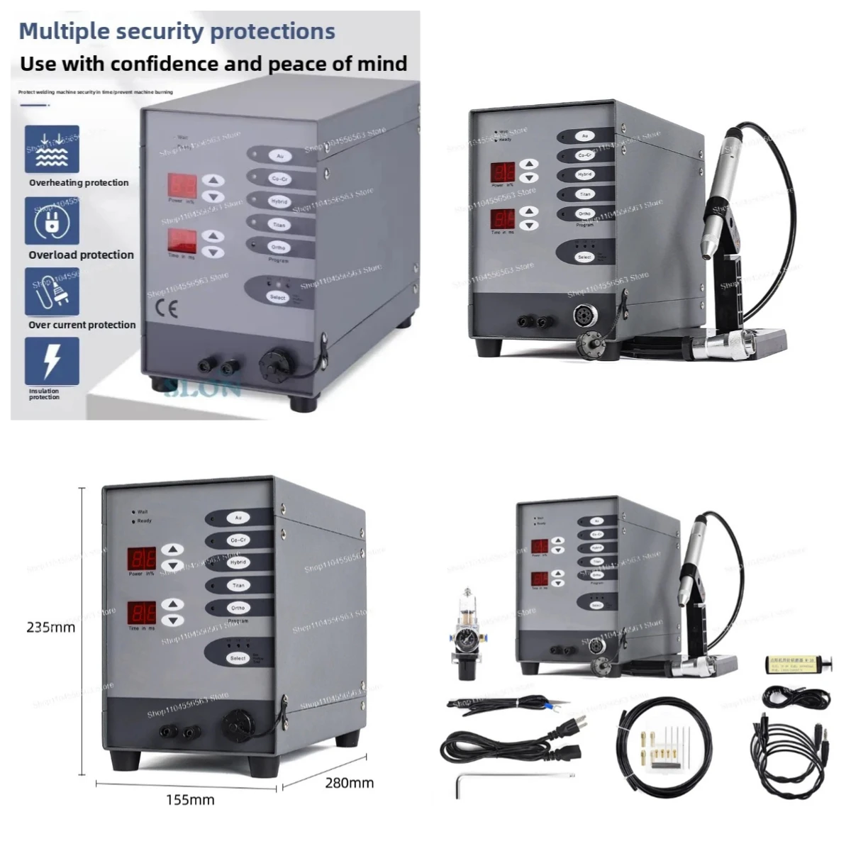 Intelligent Handheld Spot Welding Machine for Jewelry Gold Repair, High Power CNC Laser/Arc Welder DIY Tool