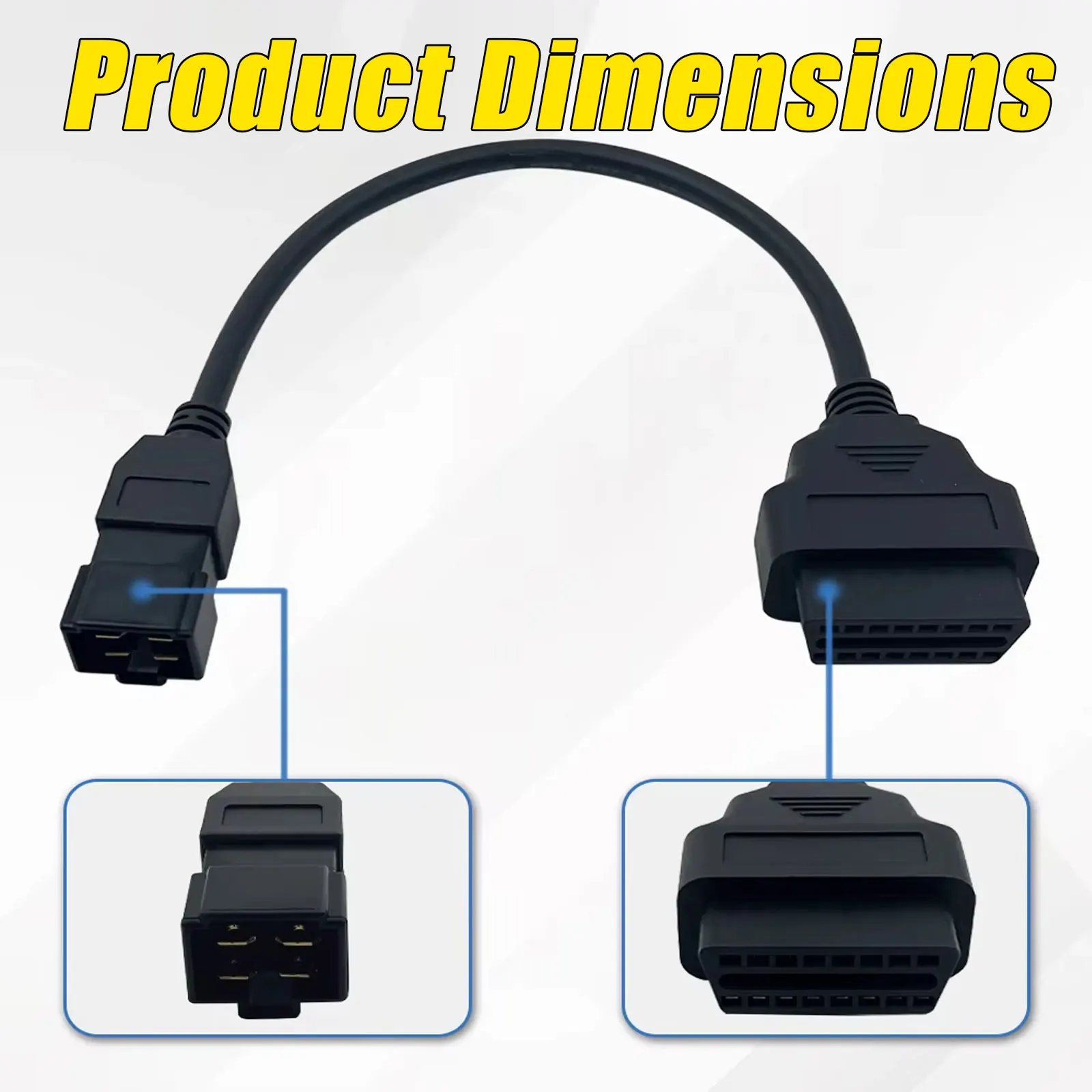 OBD2 Diagnostic Cable For HITACHI 4Pin to 16Pin OBD2 Diagnostic Scanner Connect 24V Diesel Vehicles with HITACHI Control Module