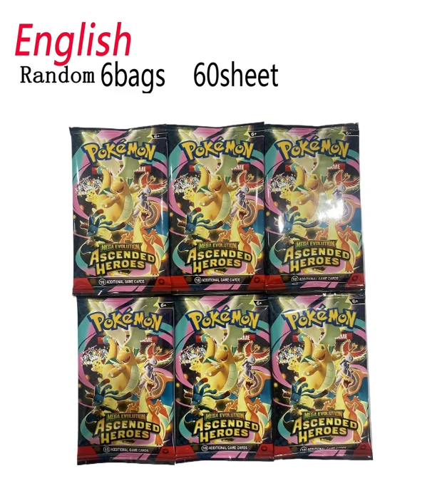 NEW-30Pcs-360Pcs/Set PokémonCard MEGA EVOLUTION Phantasmal Scarlet Violet 151 Black Bolt English Booster Battle TransactionCard