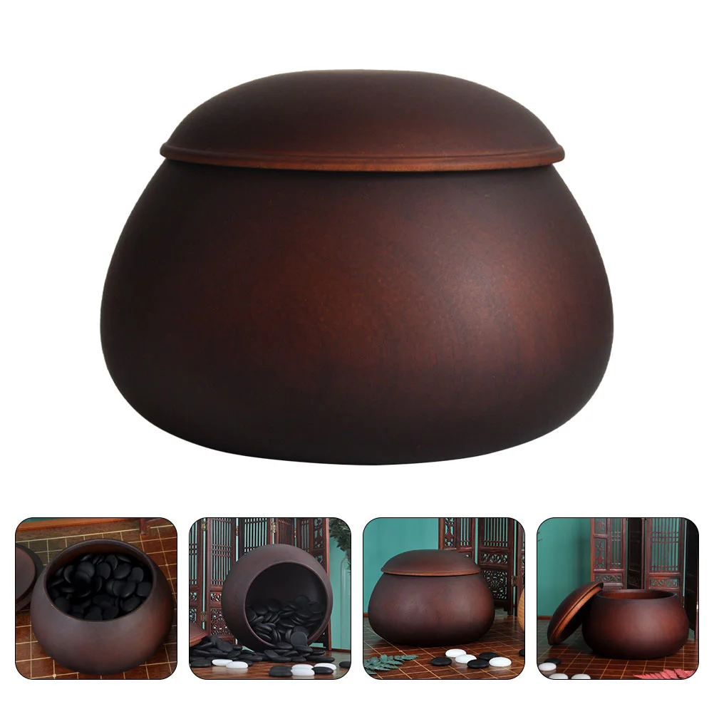 

Jujube Jar Storage Jars Bowl Container Professional Box Can Wooden Chess Stones Holder Case