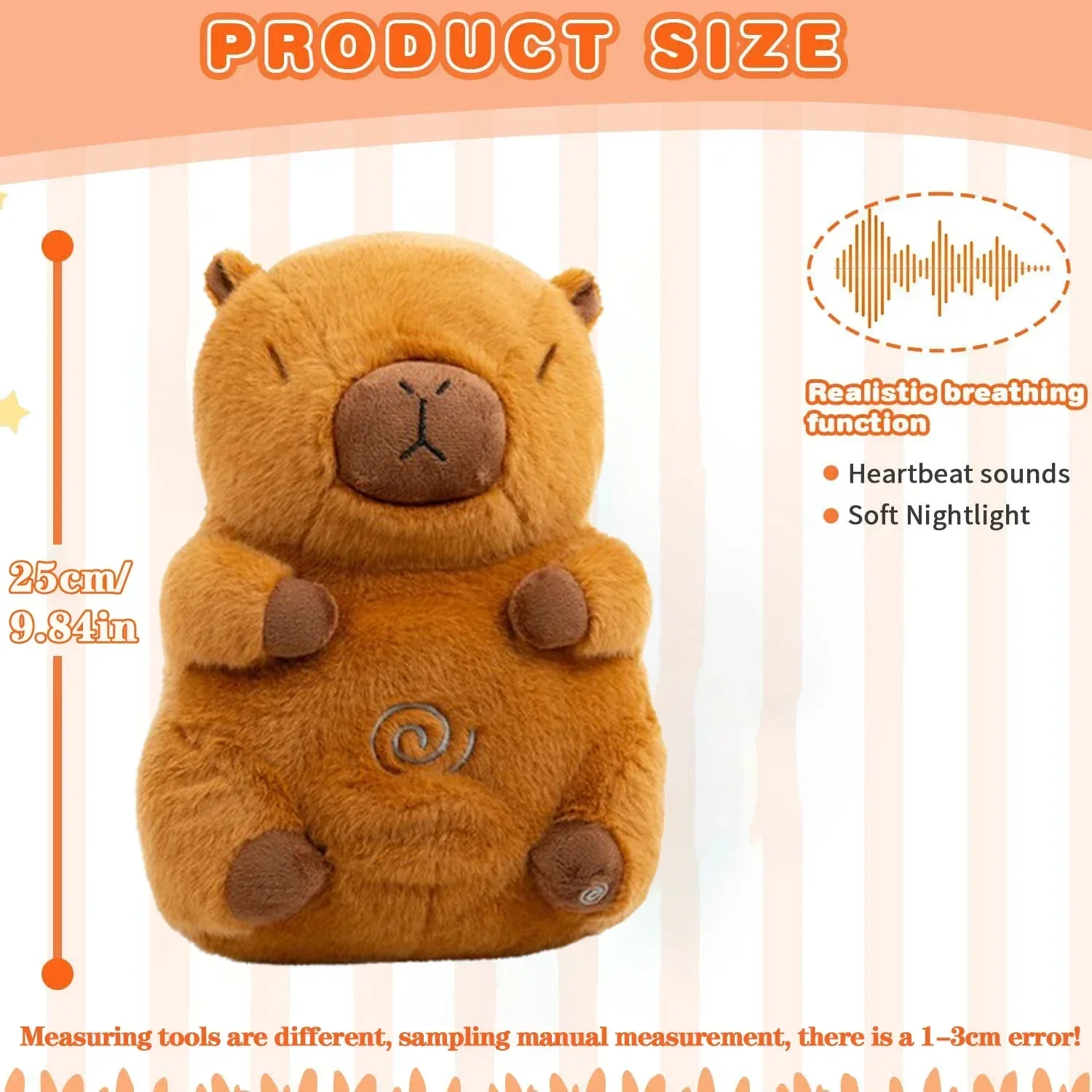 1/2PCS Ademen Kapybara Rustgevende Metgezel Knuffel Kapybara Otter Babypop Gift Poppen Carpybara Knuffel Ademhaling Otter Speelgoed
