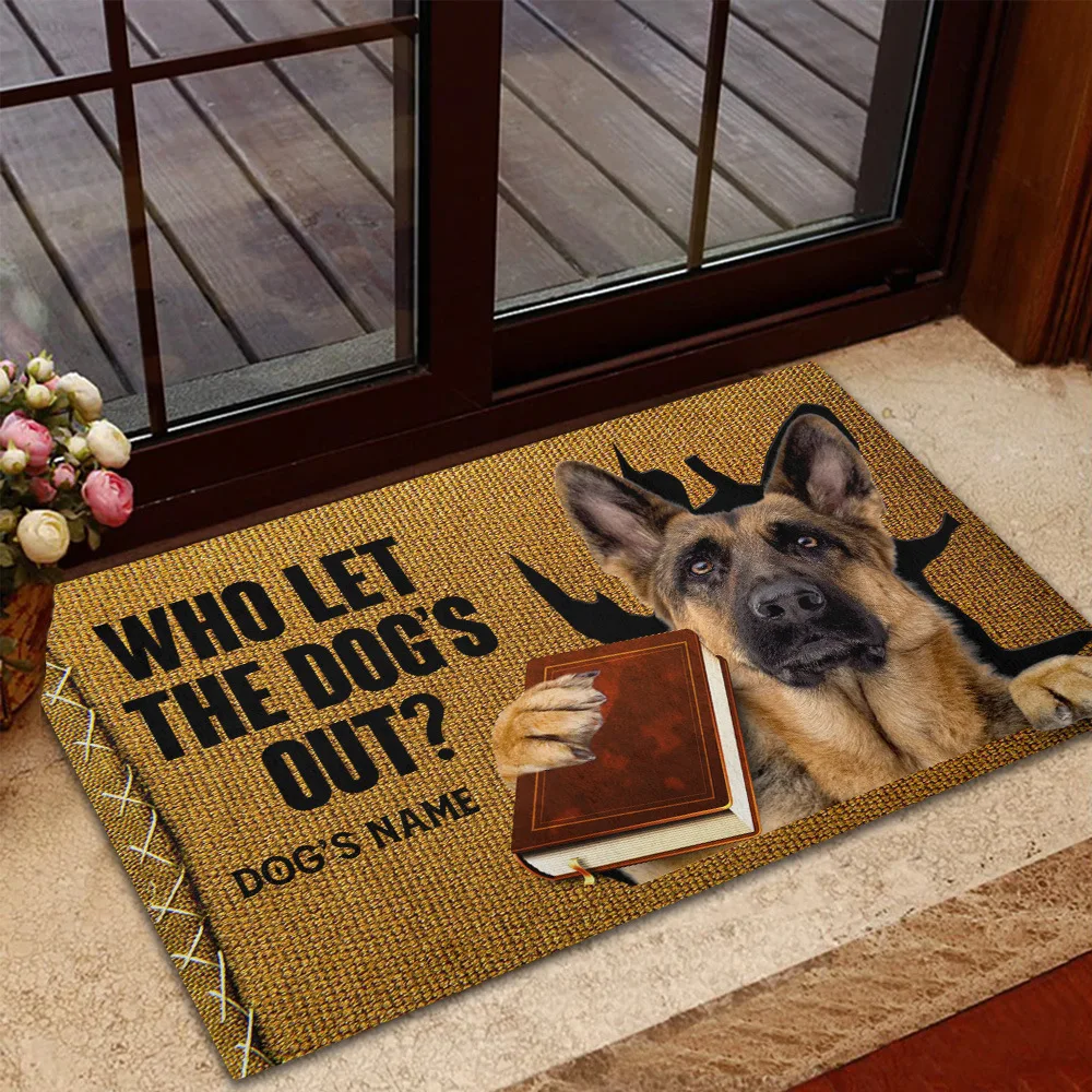 photo Custom mat anti-slip personalized printed picture Flannel Floor customized dog doormats for Bath Door Living Room