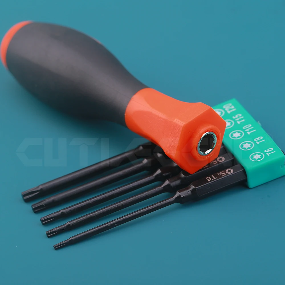 

6PCS Set Torx Screwdriver Bit T6 T8 T10 T15 T20 CNC Ratchet Screwdriver Security Tamper Proof Star Hand Screwdriver