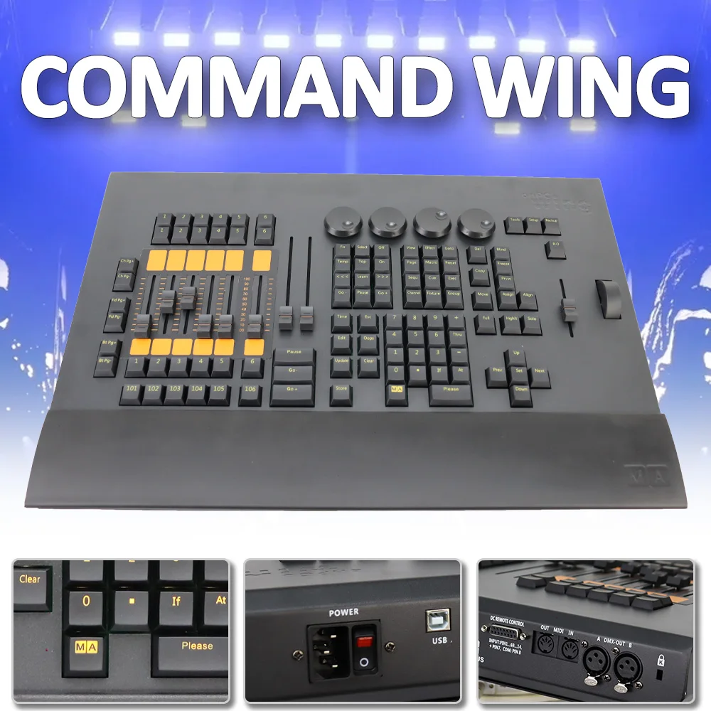 Professional DMX Console For Dj Disco Stage Lighting Controller MA Command Wing Newest Version Club Lighting Controller