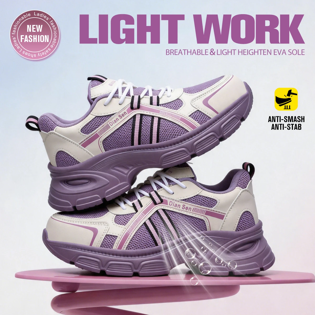 Steel Toe Protective Shoes Women Anti-puncture Safety Shoes Kevlar Insoles Safety Boot Women Work Safety Breathable Sneakers view 6