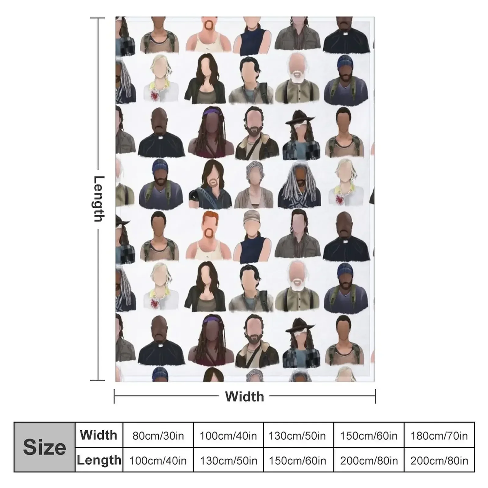Zombie Cast Throw Blanket Luxury Thicken warm for winter Bed covers halloween Blankets