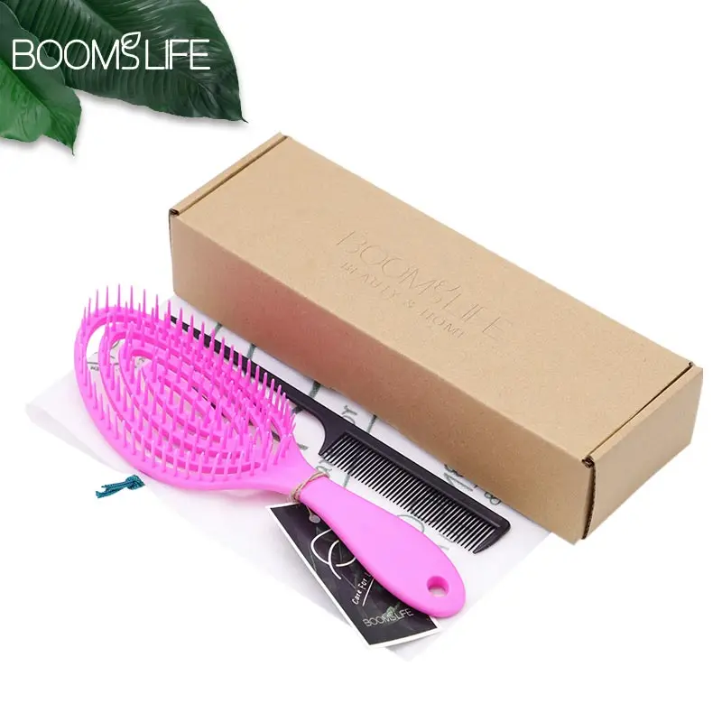 Massage Hair Comb Salon Wet Hair Brush Women Hairdressing Styling Hair Tools Anti Detangling HairBrush Wet Dry Dual Purpose Comb