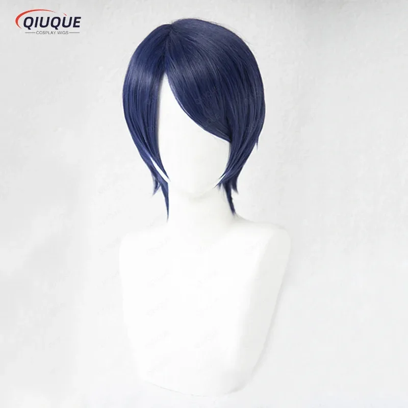 2025 yiyi P5 Persona 5 Yusuke Kitagawa corto mezclado azul Cos pelo resistencia al calor disfraz Cosplay + gorro de peluca gratis
