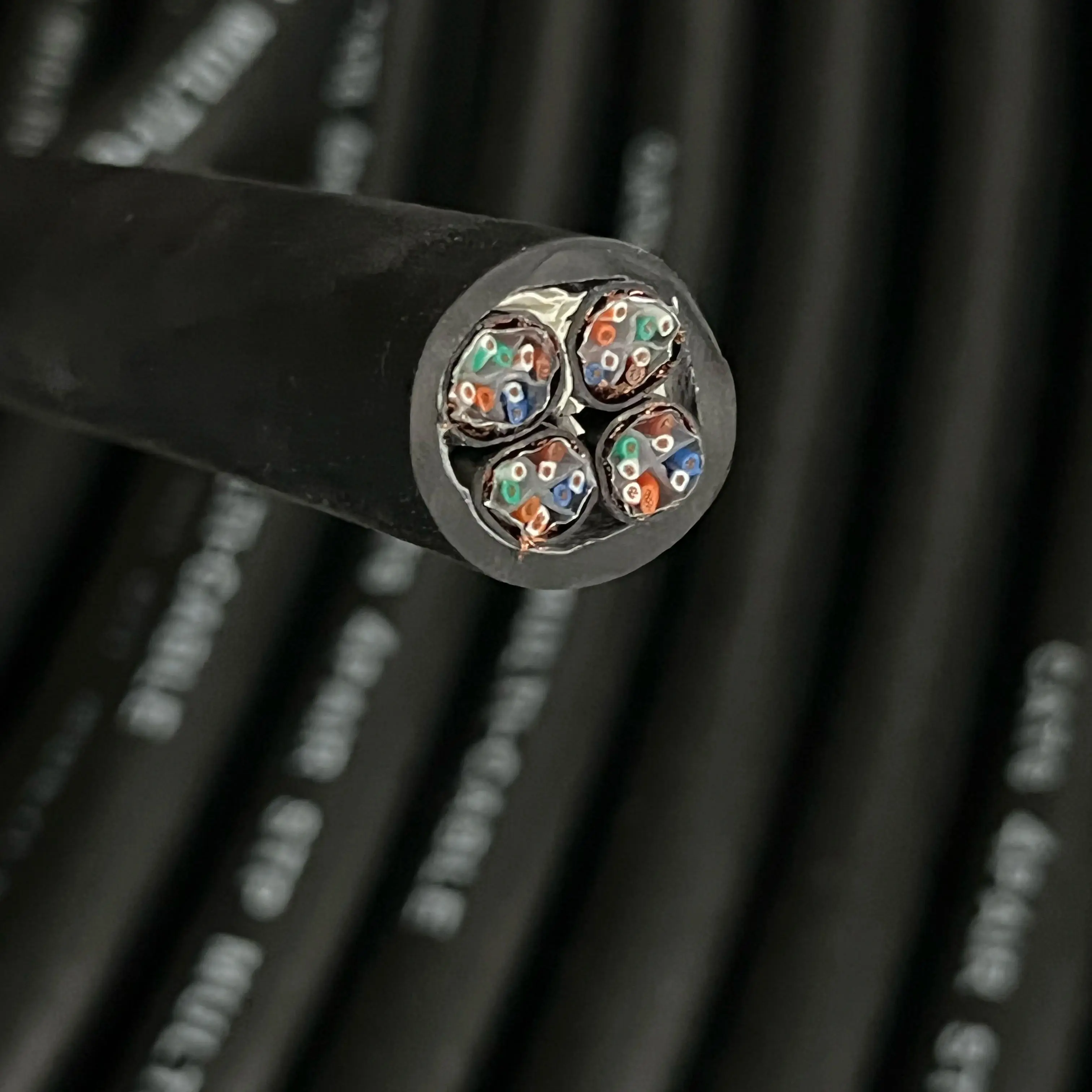 30m CAT6 Snake Cable 6 Multi-Channel UTP Double Shield Pure Copper RJ45 Gigabit for AV Events with Reel Car