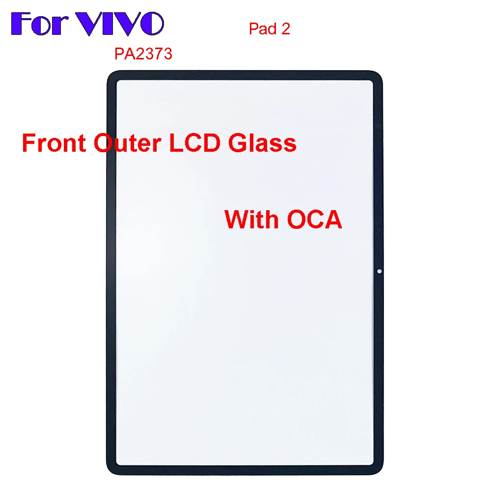 

For Vivo Pad2 Pad 2 12.10" PA2373 Touch Screen Panel Tablet Front Outer LCD Glass Lens With OCA