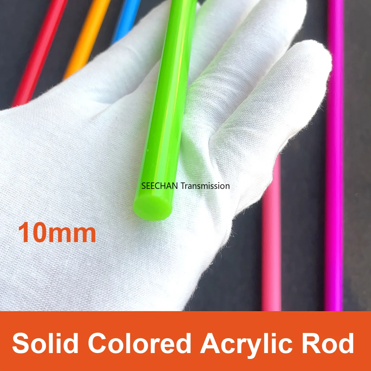 

Solid Colored Acrylic Rod Diameter 10mm 12mm 15mm 16mm 18mm PMMA Solid Cylinder Pexiglass Round Bar Length 95 150 195~495mm