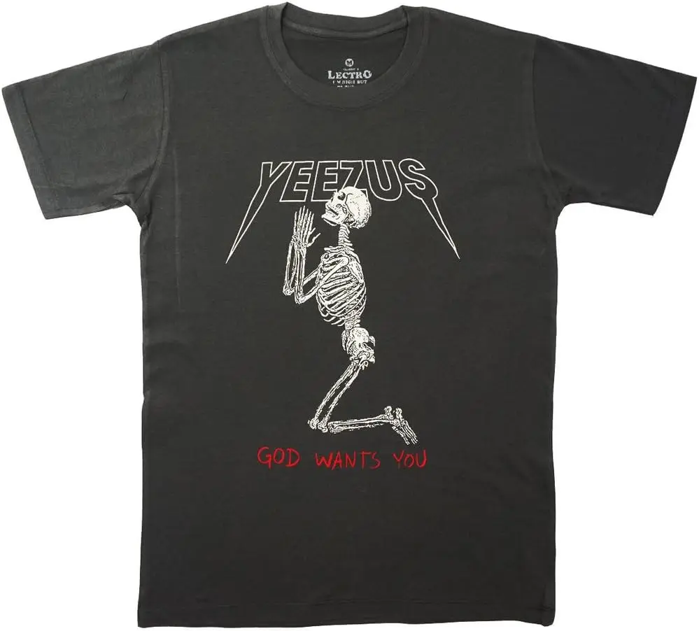 Click2tshirt Men's God Wants You Yeezus American Hip Hop Rapper Gang T-Shirt Click2tshirt