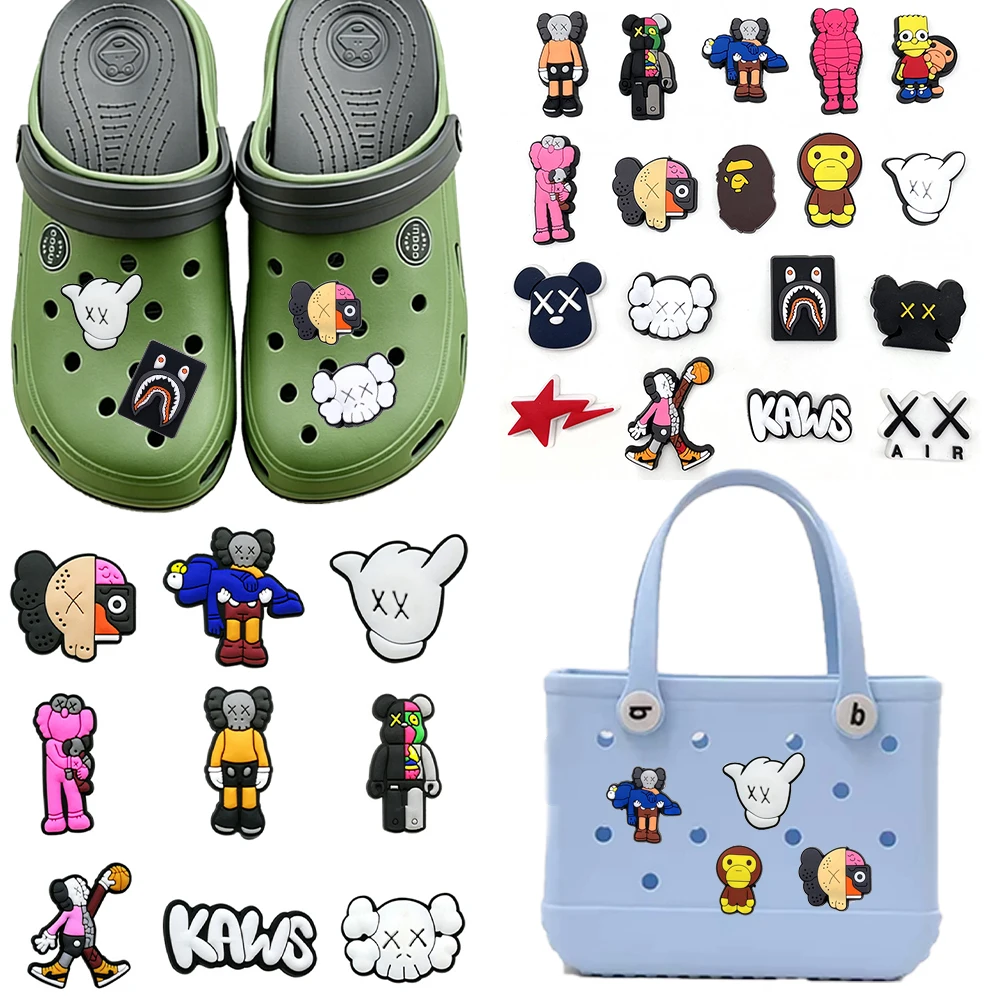 Bestseller 1-18 Stück Hot Toys Cartoon-Serie PVC-Schuhzubehör DIY Kreativität Abnehmbare Sandalen-Armbänder Party-Dekorationen – Detail 4
