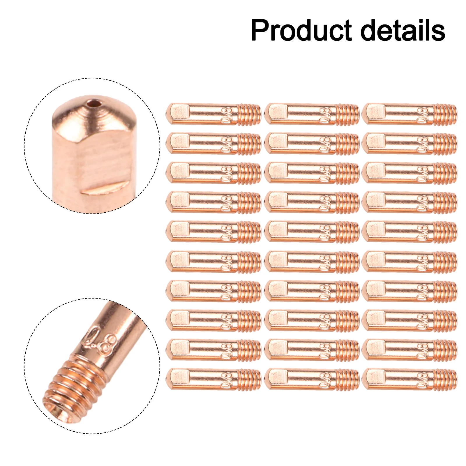 

For Home Repair Projects 0.030 0.8mm MIG Welding Tips Copper Tips For Welding Machine Mig Compact Portable Design