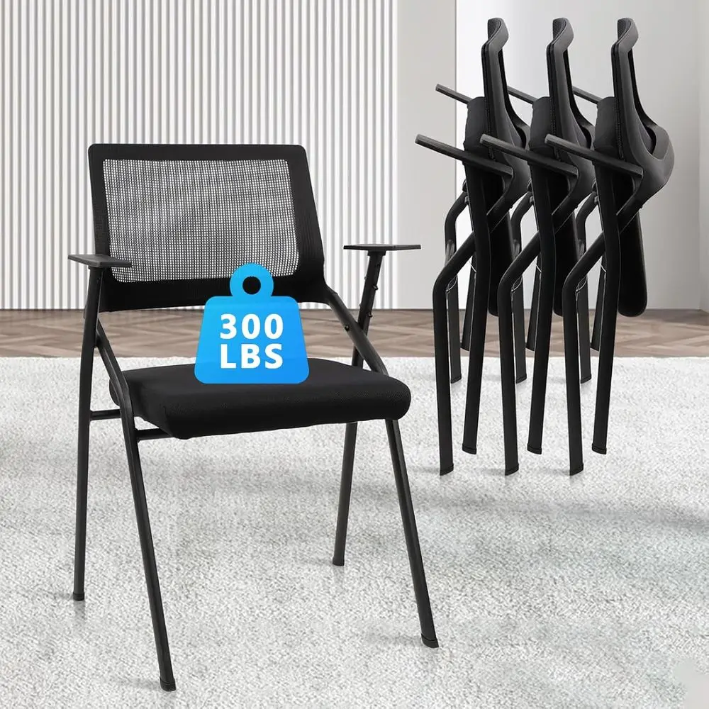 

Эргономичные офисные стулья с поясничной поддержкой, мягкими сиденьями и сетчатой тканью, складные, для дома, школы, церкви, конференций, залов ожидания