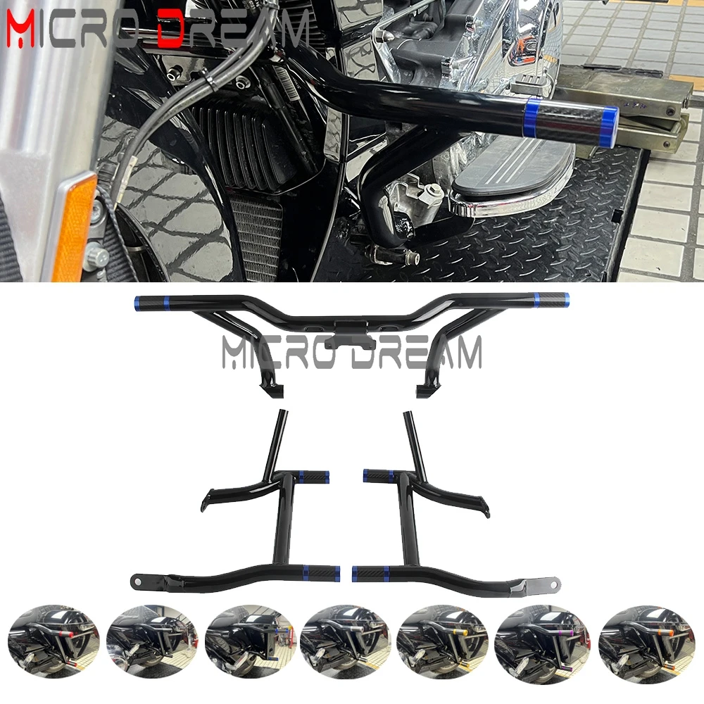 

Motorcycle Front Crash Bars Rear Saddlebag Guard Rails Brackets For Harley CVO Street Glide Road King FLHXSE FLHRSE6 ST Special